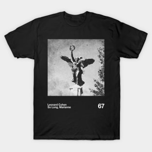 Leonard Cohen - Artwork 90's Design || Vintage Black & White T-Shirt